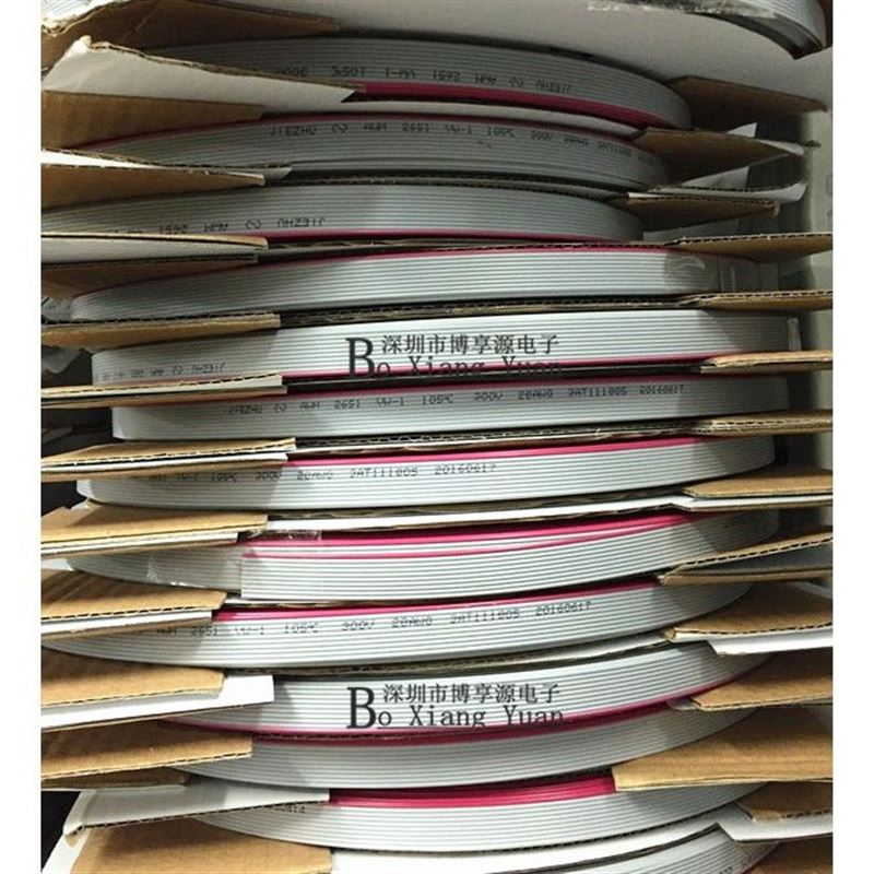 1.27MM间距2.D54FC压线头灰排线10P/14/16/20/26/30/34/40/50/60P