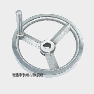 2023手轮机床手摇轮铸铁方边镀铬三幅大圆轮内螺纹台钻车床加厚重