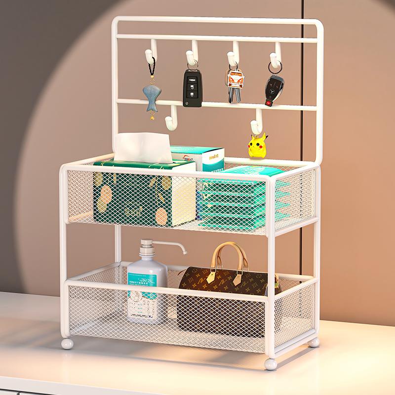 钥匙收纳盒家居装饰摆件玄关鞋柜上桌面杂物置物架简约现代挂钩架