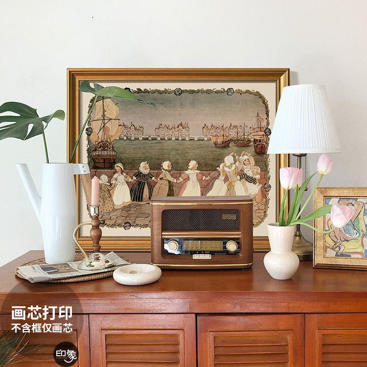 复古童话装饰画芯欧式卧室牀头挂画儿童房摆画饭厅过道壁画落地画图片