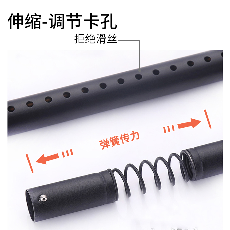 浴帘伸缩直杆免打孔卧室窗帘挂杆化妆室浴室浴帘杆子门帘伸缩杆加