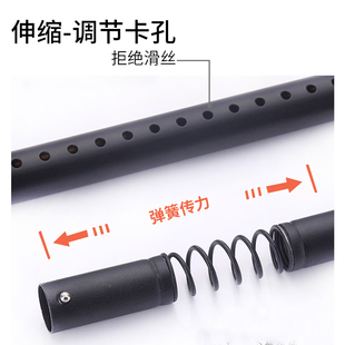 浴帘伸缩直杆免打孔卧室窗帘挂杆化妆室浴室浴帘杆子门帘伸缩杆加