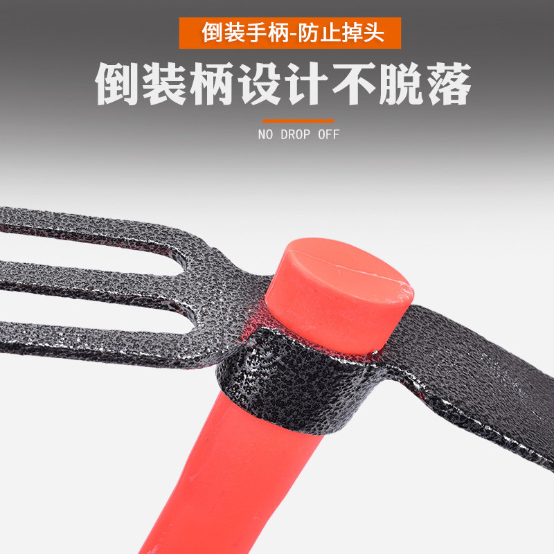 小锄头家用种菜两用全钢松土耙子园艺儿童种花菜园小锄头镐钓鱼