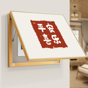 饰画现代简约饭厅厨房入户玄关遮挡遮丑客厅挂画 平安喜乐电表箱装