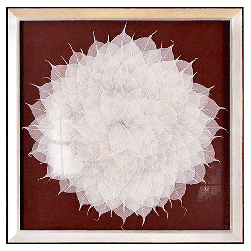 菩提叶新中式客厅画饰画现代沙发背景g墙艺术画壁关卧室玄装挂画