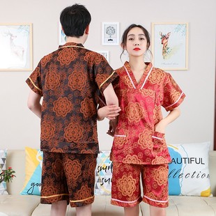 安然纳米 足浴服 女款 桑拿服 汗蒸服 浴衣 加大码 全套 白色纯棉