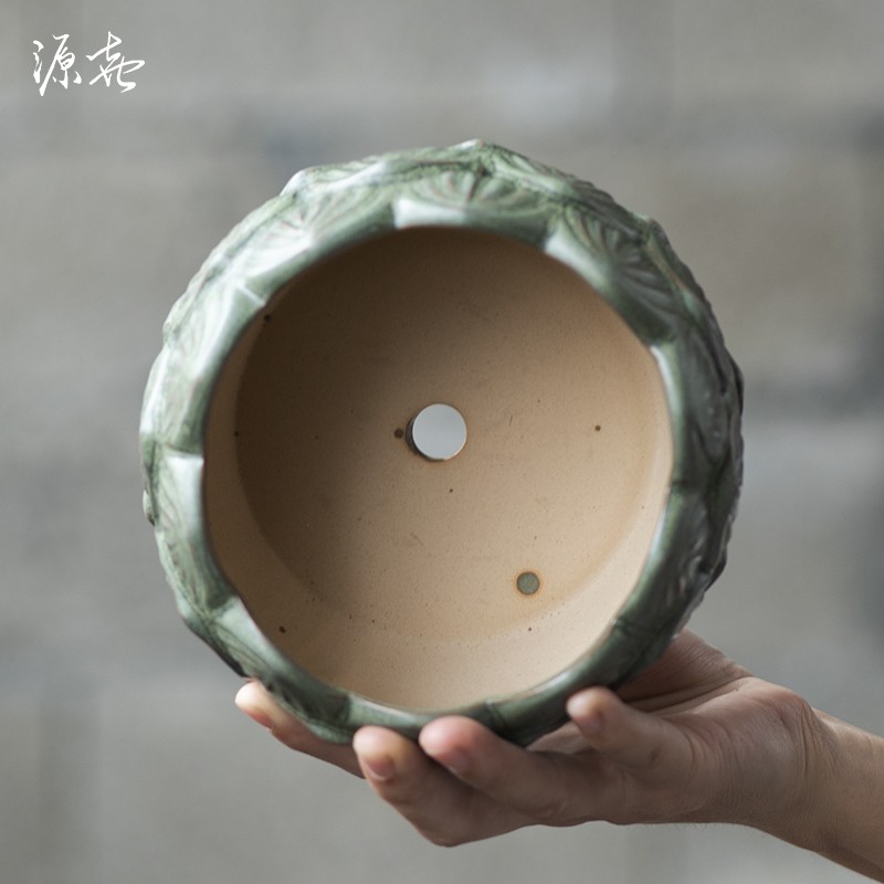 多肉花盆陶e瓷家用网红兰花盆蝴蝶兰盆景陶盆简约盆栽陶罐陶土粗