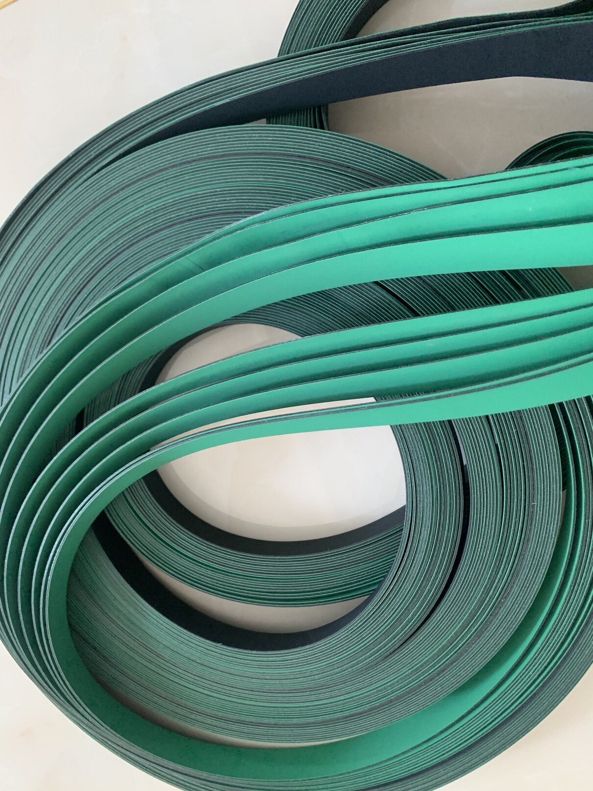 橡胶弹力带 进口pu弹性平皮带 防静电印刷电子光伏无尘工业传动带