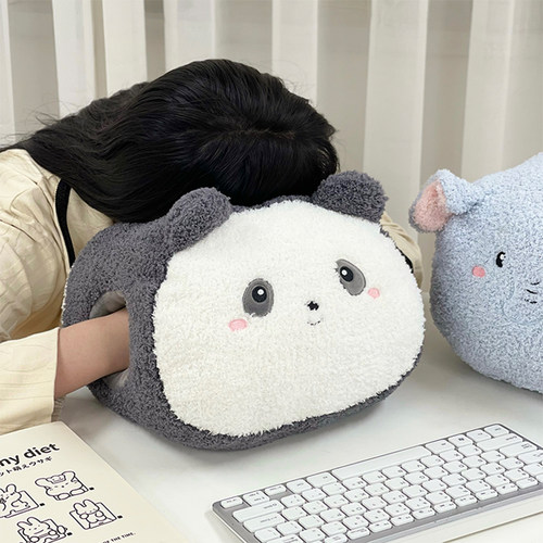 简约小动物午睡枕插手抱枕学生上班族午休趴睡枕头可爱儿童靠枕女