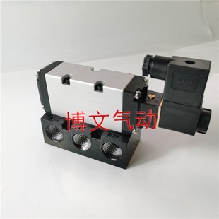 QVF6120电控换向阀4分DN15 2电磁阀带底座