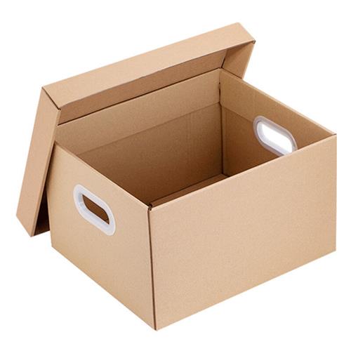 新品新品带盖子子搬家纸箱办公整理箱收纳箱M储物纸盒大号特硬瓦