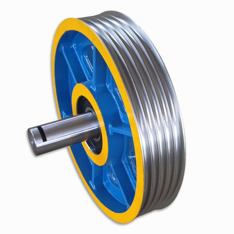 永大电梯对重反绳轮轿顶反绳轮主机机房钢丝绳导向轮曳引轮轿顶轮