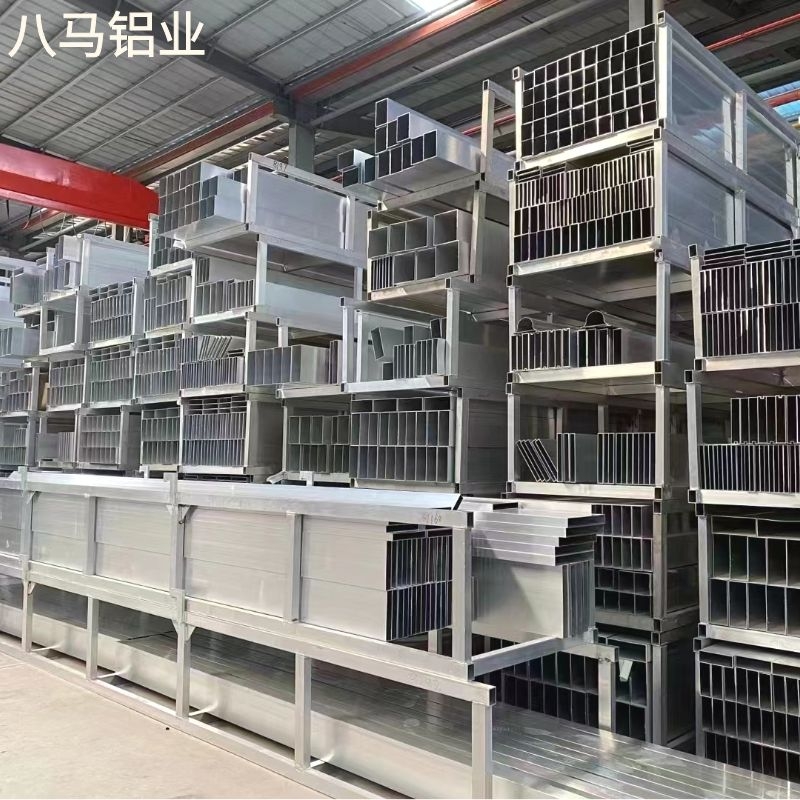 新款木纹铝方管铝合金方管型材铝方通吊顶铝管方管现货空心管门头