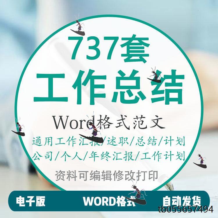 工作总结汇报范文word模板案例实习经理个人业务员技术员述职客服