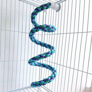 鹦鹉棉绳站杆可造型鸟笼用品旋转攀爬绳索蜜袋鼯爬梯站杆秋千玩