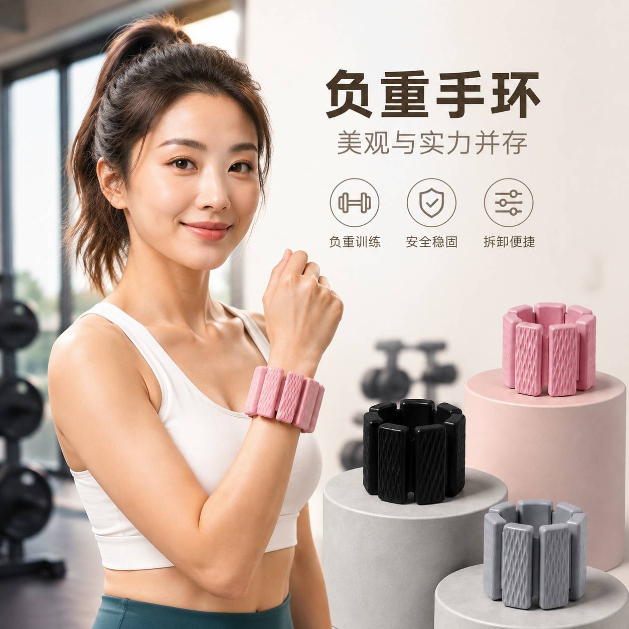 关晓彤同款负重手环脚环女士专用手臂自律超薄大重量不磨手上迷你