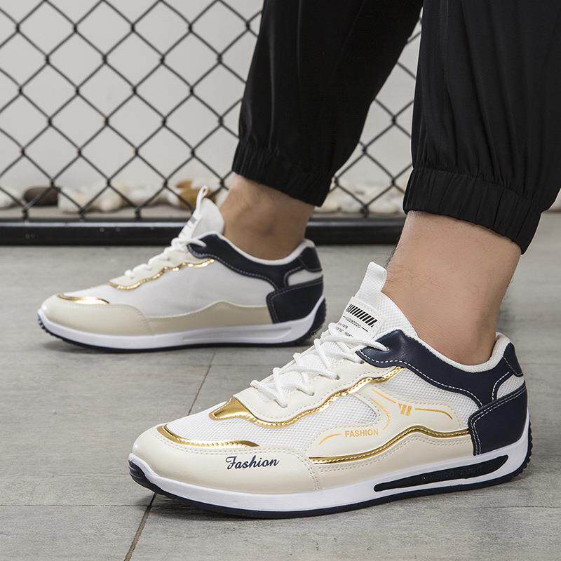 运动鞋男款韩版潮流春夏季新款2024网面透气休闲鞋时尚百搭跑步鞋