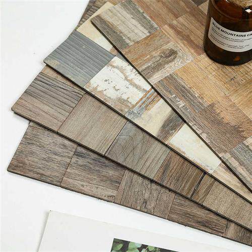 KASARO仿木纹铝塑板马赛克自粘墙贴自贴玄关客厅电视背景墙带背胶