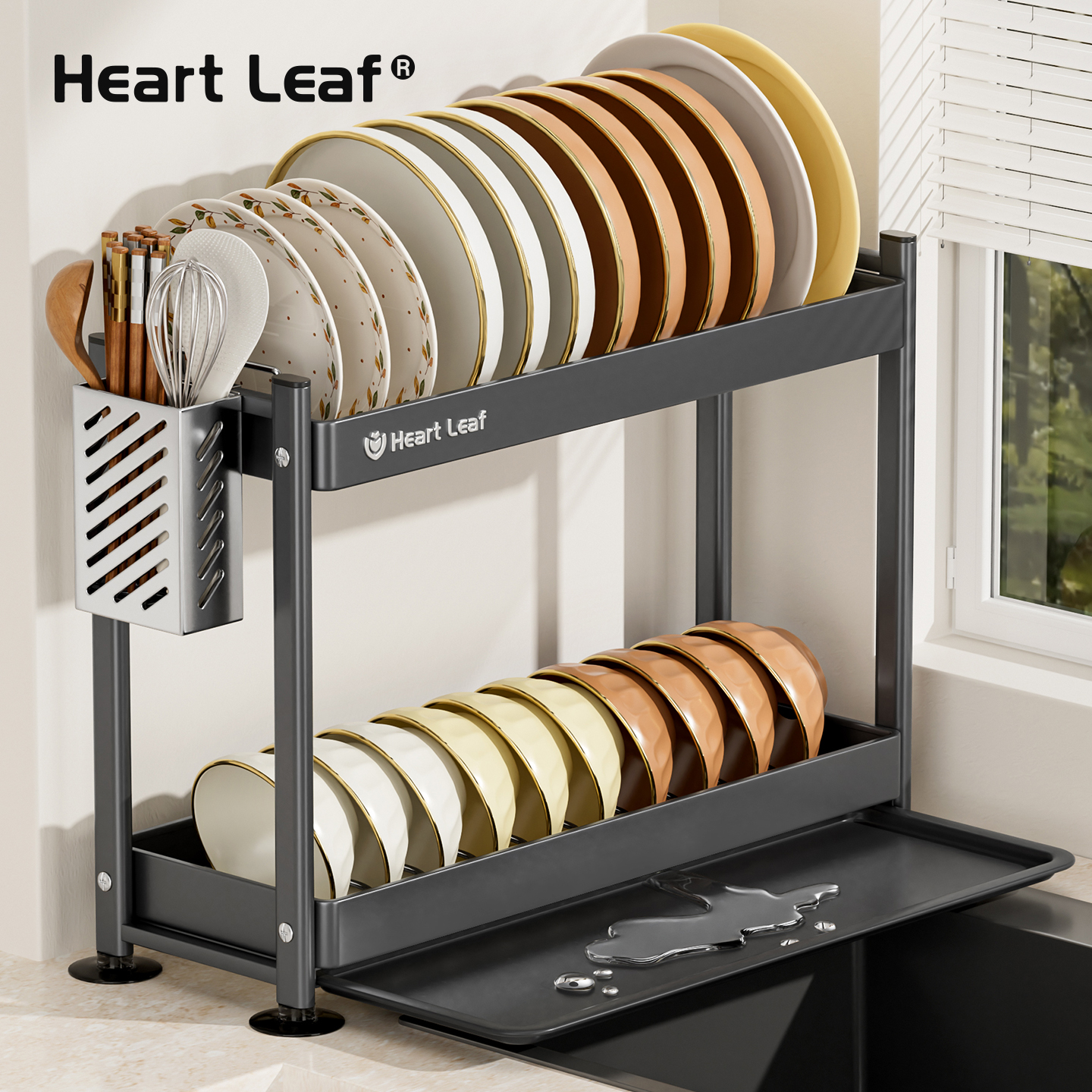 窄边碗碟收纳架沥水篮碗架