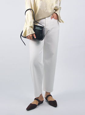 ART CHARACTER/艺符牛仔裤女中腰小脚口女纯棉春夏新款显瘦八分裤