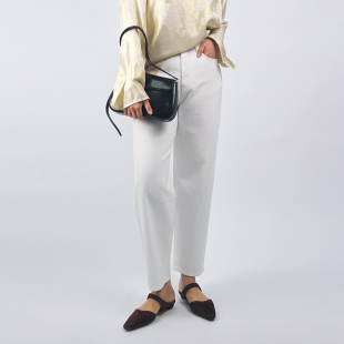 ART CHARACTER/艺符牛仔裤女中腰小脚口女纯棉春夏新款显瘦八分裤