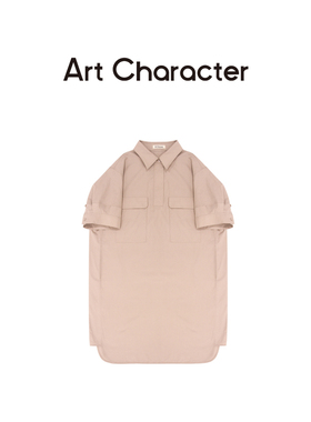 ART CHARACTER 艺符美式工装连衣裙新款夏季宽松显瘦遮肚微胖裙子