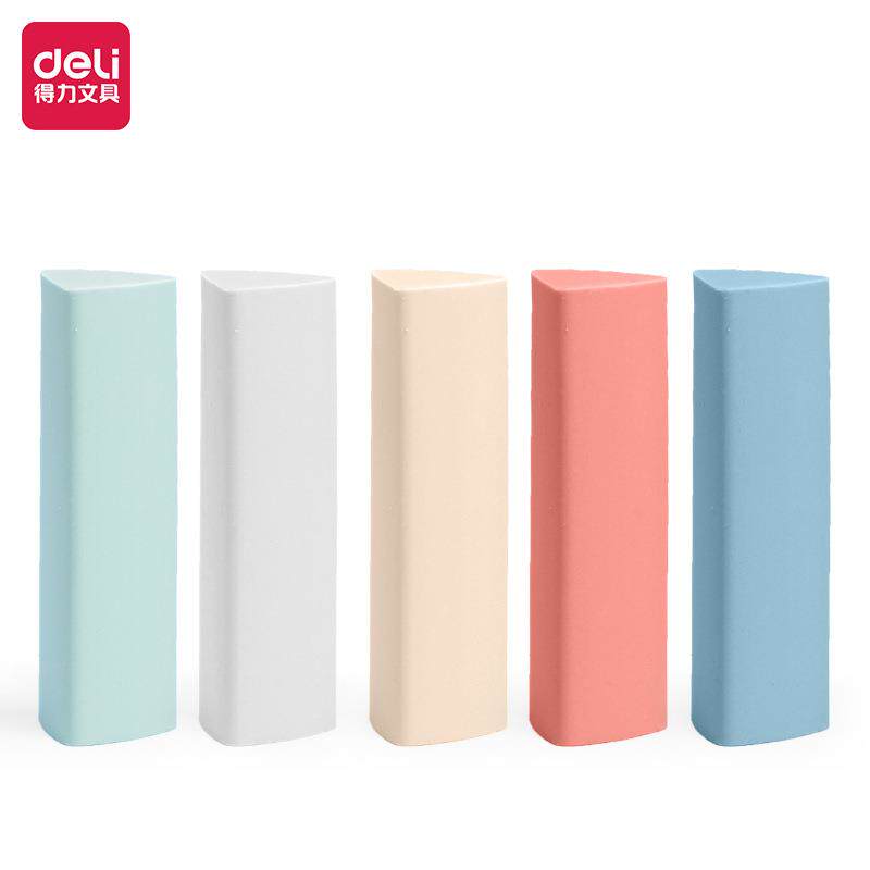 得力VP417-5支装推推乐橡皮擦彩色替芯可替换橡皮芯便携耐用橡皮