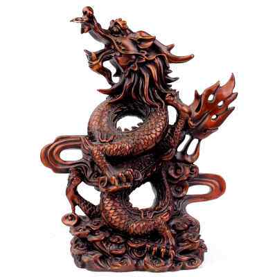 广缘德黄铜龙摆件盘龙青龙生肖龙中式客厅办公室家居祥龙工艺摆设