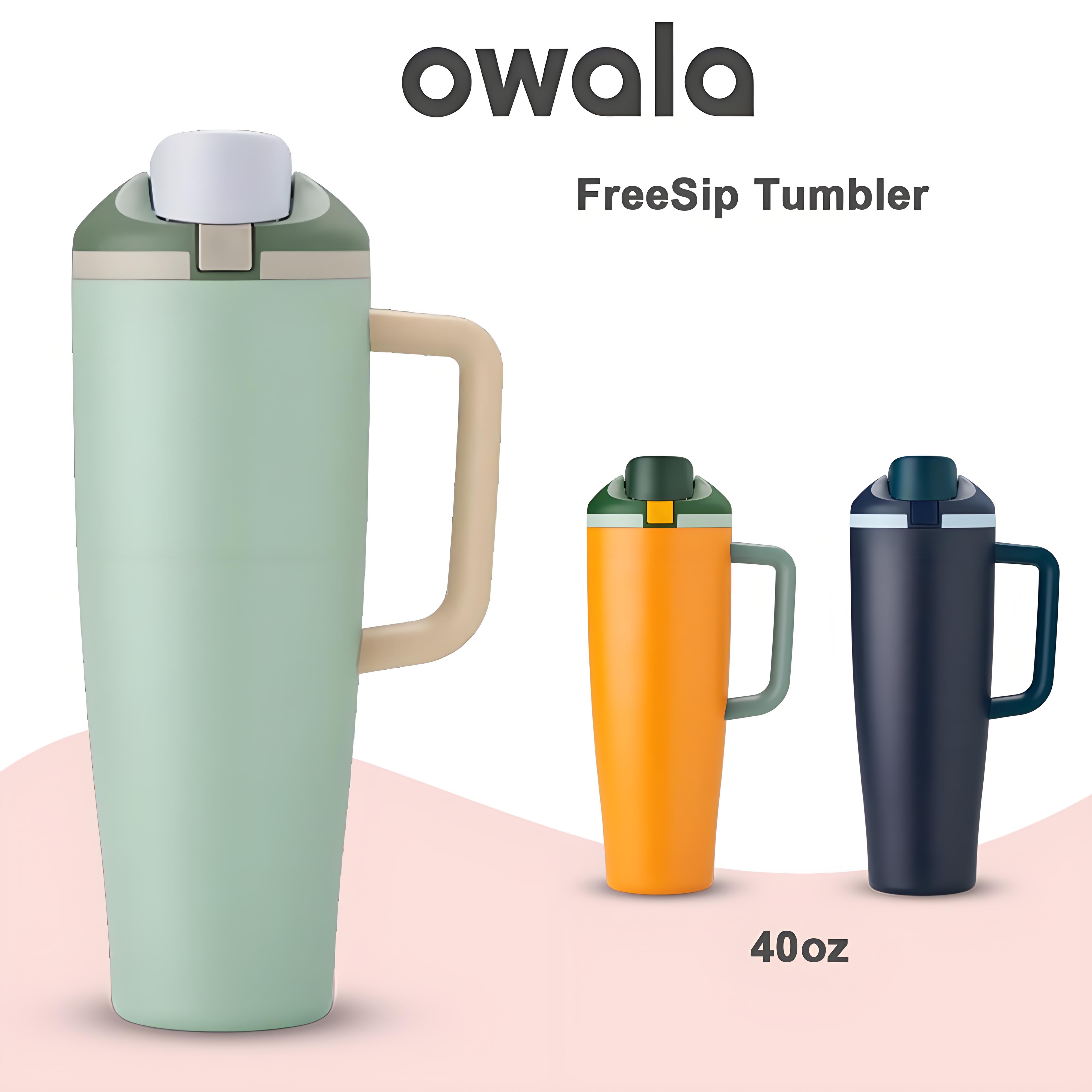 Owala40oz真空304不锈钢保温杯户外便携吸管运动水杯带手柄大容量