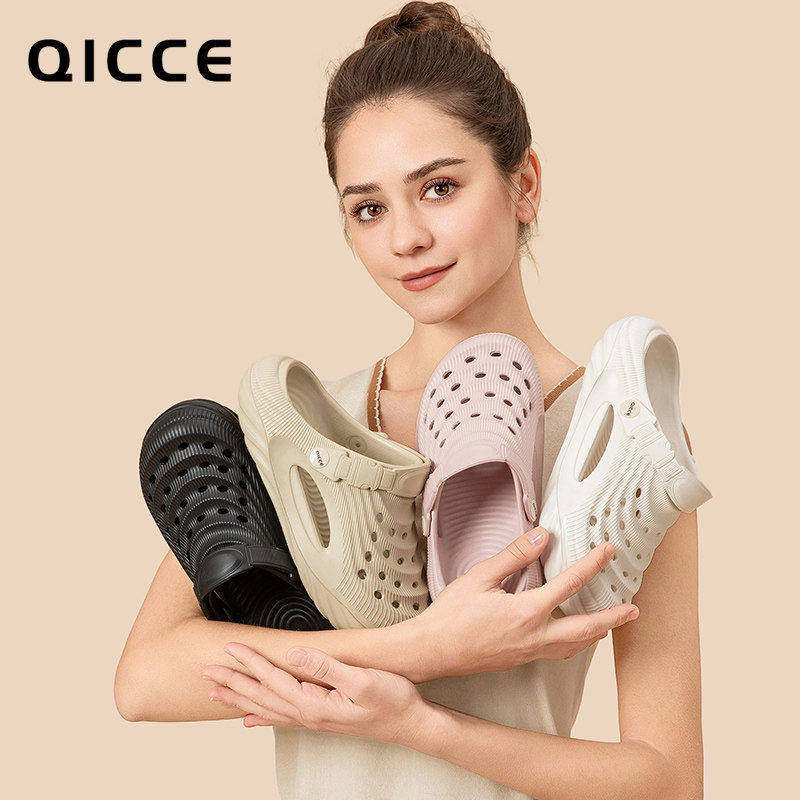 轻臣朔风运动洞洞鞋男女情侣款轻便EVA凉拖鞋夏季防滑沙滩半拖鞋