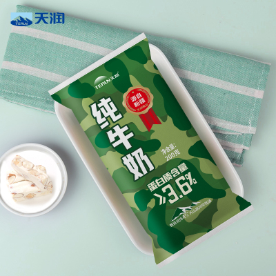 天润新疆迷彩枕纯牛奶200g*12袋