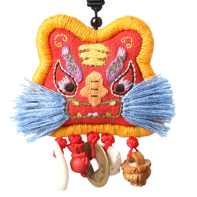 精选阿卡手工平安符刺绣孕期打发时间婴儿荷包虎头护身符diy材料