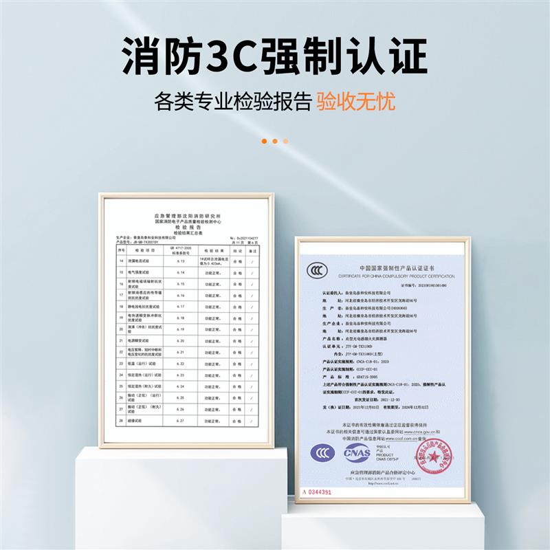 烟雾报警器泰和安火灾自动报警控制系统联动主机有线烟感应报警器