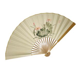 祥宝斋定制文玩宣纸折扇玉竹7寸8寸9寸手绘梅花兰花桃花竹子荷花
