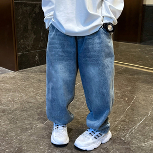 裤 男童秋季 春秋儿童中大童小男孩帅气长裤 2025新款 子潮 时髦牛仔裤