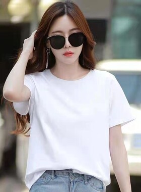 紫色t恤女短袖宽松韩版2024年夏季新款休闲百搭女装打底小衫ins潮