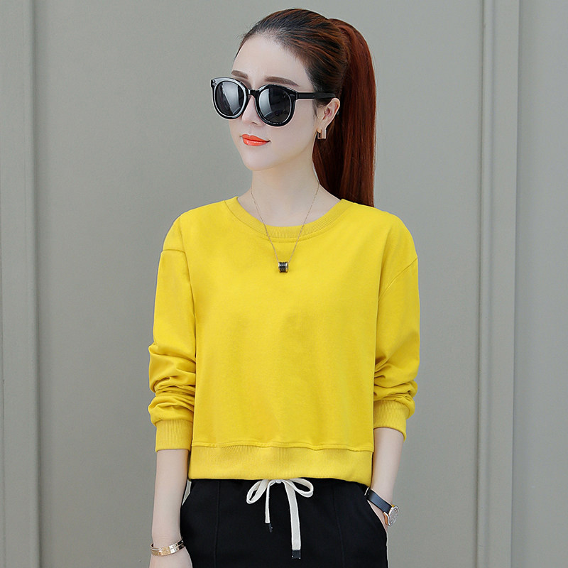 2025新款秋冬韩系卫衣女款小个子时尚洋气时髦秋装圆领短款上衣