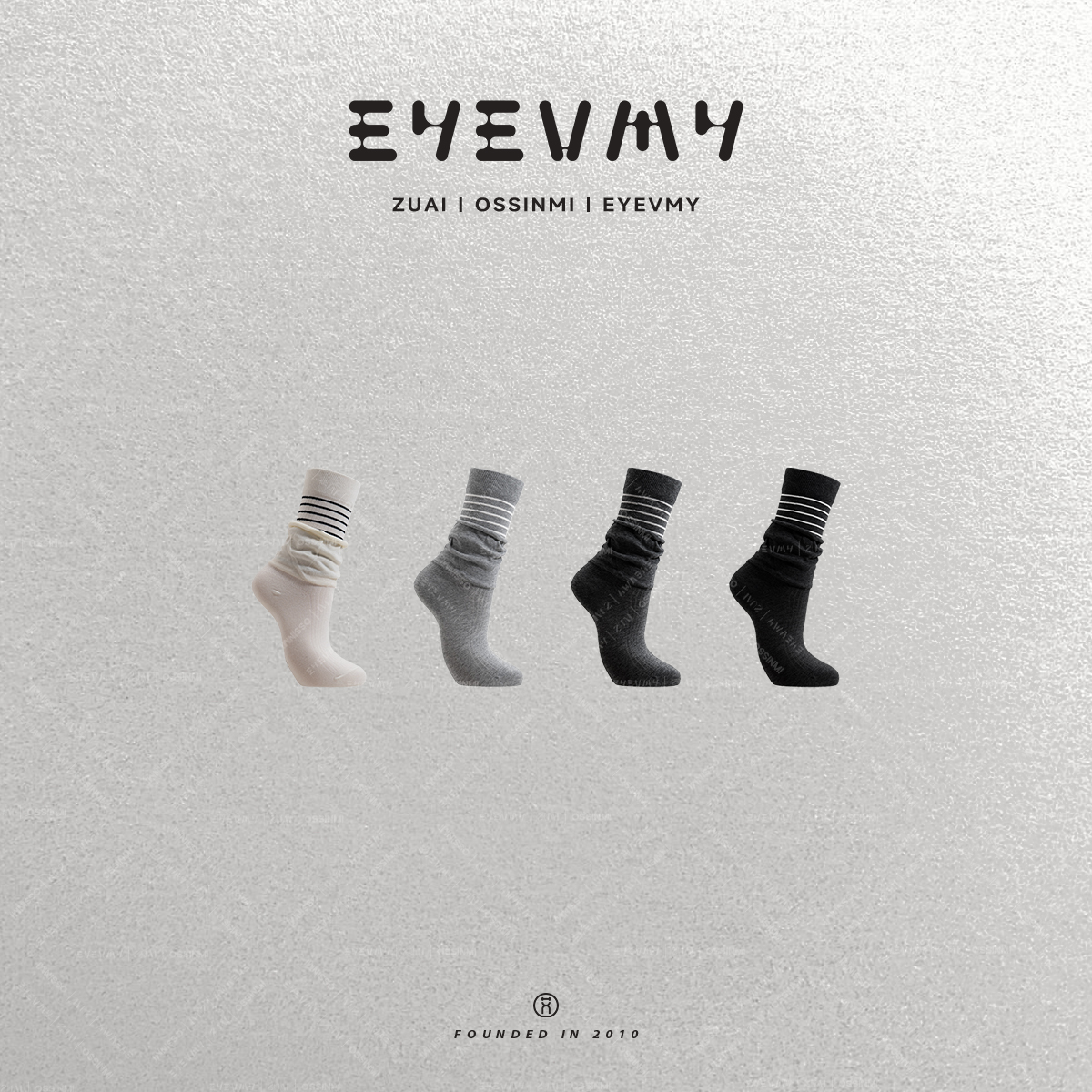 【假两件条纹叠穿堆堆袜】LYCJ075