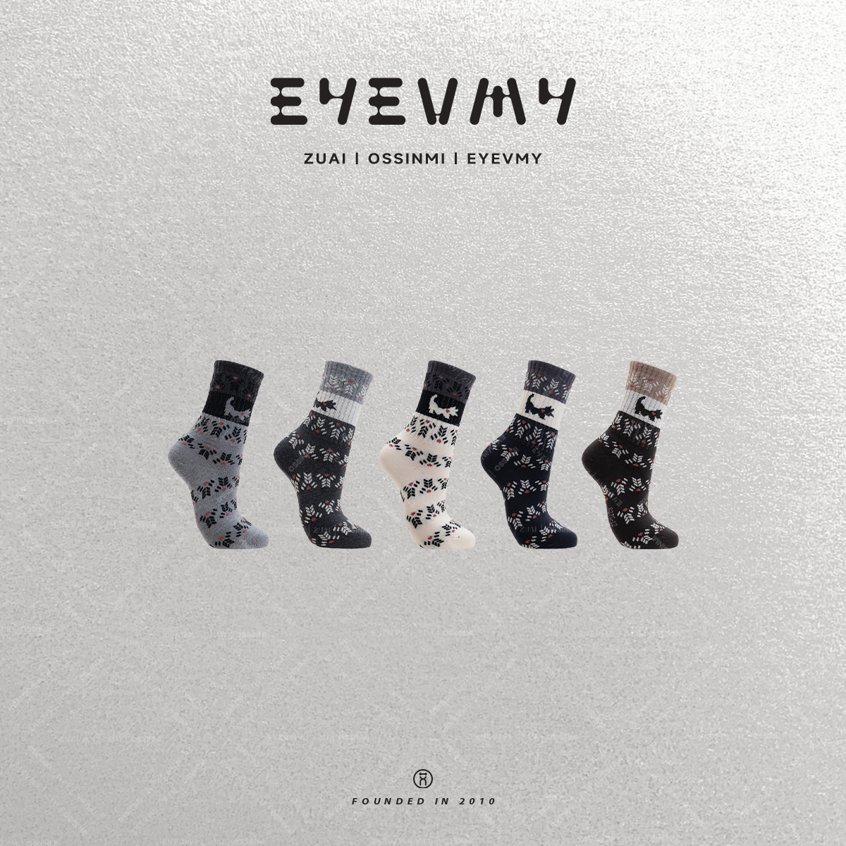 小狐狸美拉德费尔岛发热保暖袜LYCJ0148