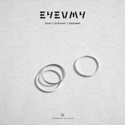 【999三圈戒指】in百搭纯银细戒指A25CL158