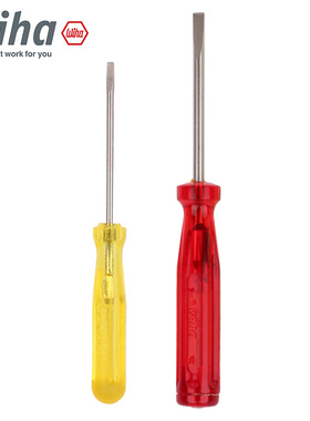德国wiha威汉红柄螺丝刀一字2/3MM小号迷你便携式平口螺丝批500