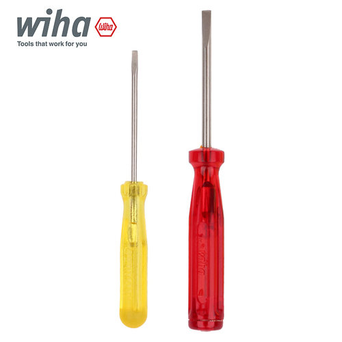 wiha红柄螺丝刀一字带帽夹