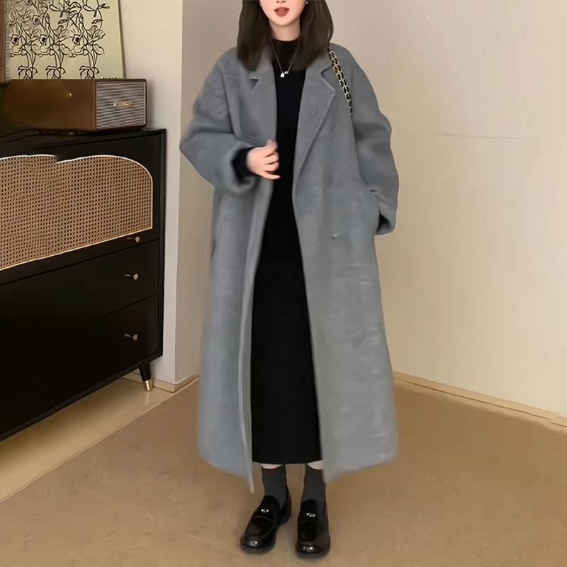 黑色针织内搭打底连衣裙子女秋冬2023新款中长款毛衣裙高级感长裙