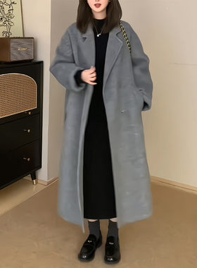 黑色针织内搭打底连衣裙子女秋冬2023新款中长款毛衣裙高级感长裙