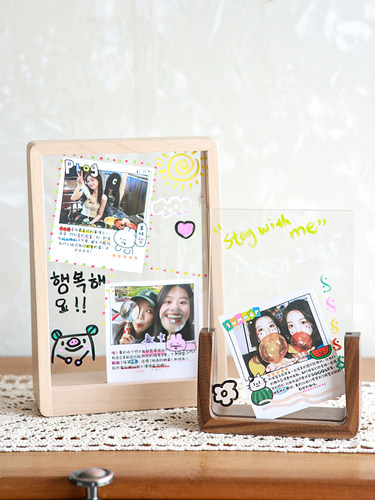 丙烯宝丽来相框表定制照片洗Classy打印67英寸透明显示实木框架饰