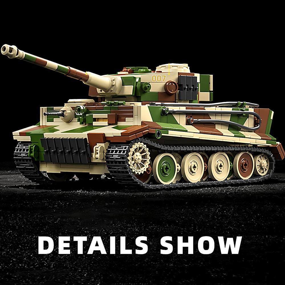 2025新款军事基地虎式坦克积木