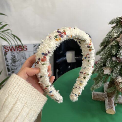 彩色毛线手工绕织发箍