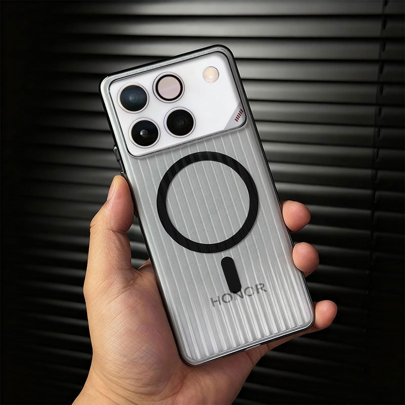 【不挡风扇】适用荣耀WIN手机壳全包磁吸瓦楞HONOR保护套WINRT个性纯色透明磨砂防摔男女情侣创意高端肤感简