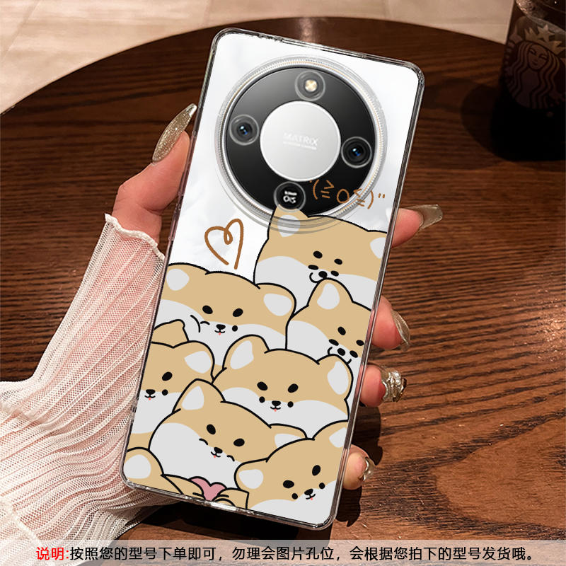 【壳膜套装】荣耀X70手机壳新款X70Pro防摔透明保护套软壳多只柴犬可爱亲肤亲肤手感创意简约