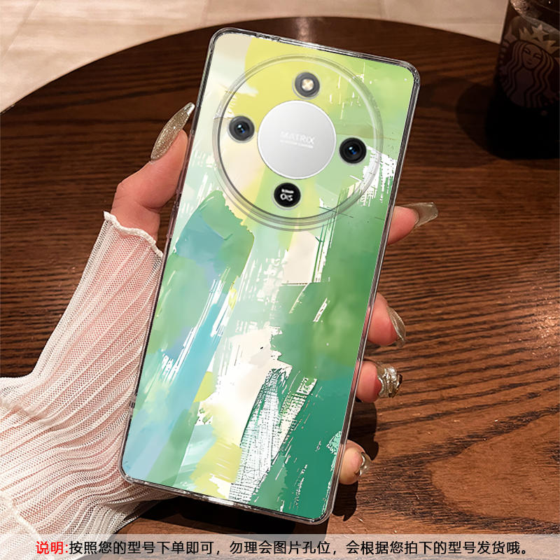 【壳膜套装】荣耀X70手机壳新款X70Pro可爱透明保护套软壳青柠绿镜头全包全包保护散热商务风